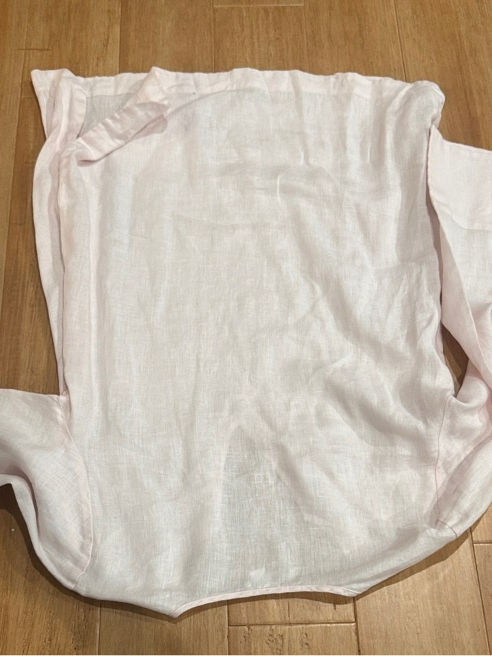 Women's Lightweight Pink Linen Robe Top
